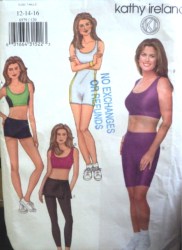 6579 EZ SHORT UNITARD,CROP TOP,SKIRT,SHORTS,PANTS PATTERN 12-16